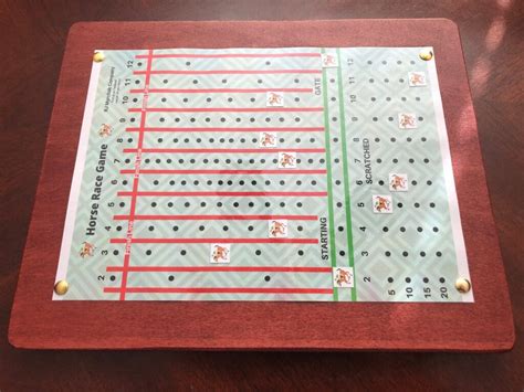 Fillable Online Printable horse race game board .